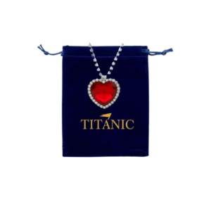 Collier Élégance Océane – Pendentif Cœur Rouge Titanic, Série Limitée à 10 Exemplaires