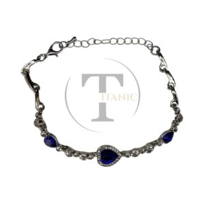 Bracelet Titanic – Bijou Argenté avec Pierres Bleues