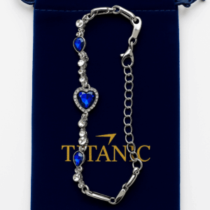 Bracelet Titanic – Bijou Argenté avec Pierres Bleues