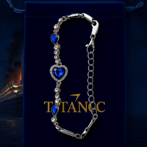 Bracelet Titanic – Bijou Argenté avec Pierres Bleues