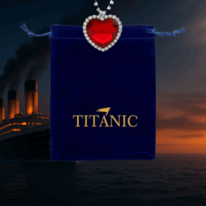 Collier Élégance Océane – Pendentif Cœur Rouge Titanic, Série Limitée à 10 Exemplaires