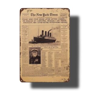 Plaque en métal  » The New York Times « 