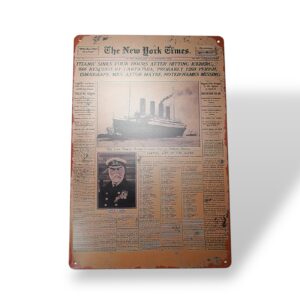 Plaque en métal  » The New York Times « 