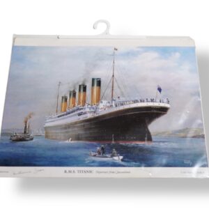 Affiche du RMS Titanic Départ de Queenstown