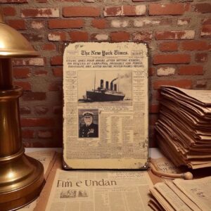 Plaque en métal  » The New York Times « 