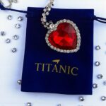 Collier Élégance Océane – Pendentif Cœur Rouge Titanic, Série Limitée à 10 Exemplaires
