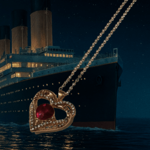 Collier Cœur Élégance « Titanic » – Cristal Rouge Passion