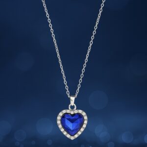 COLLIER ÉLÉGANCE OCÉANE – FORMAT MINI PENDENTIF CŒUR
BLEU INSPIRATION TITANIC