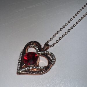 Collier Cœur Élégance « Titanic » – Cristal Rouge Passion