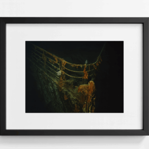 Photographie encadrée de l’épave du Titanic – 42 x 32 cm