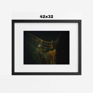 Photographie encadrée de l’épave du Titanic – 42 x 32 cm