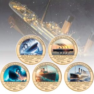 Coffret Collector Titanic – Pièces Commémoratives Plaquées Or 24K
