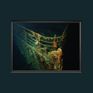 Photographie encadrée de l’épave du Titanic