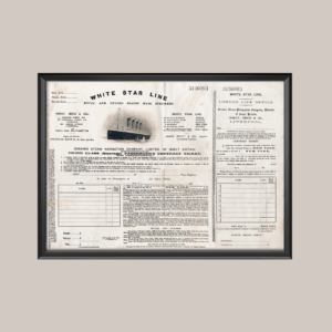 Photographie – Billet TITANIC