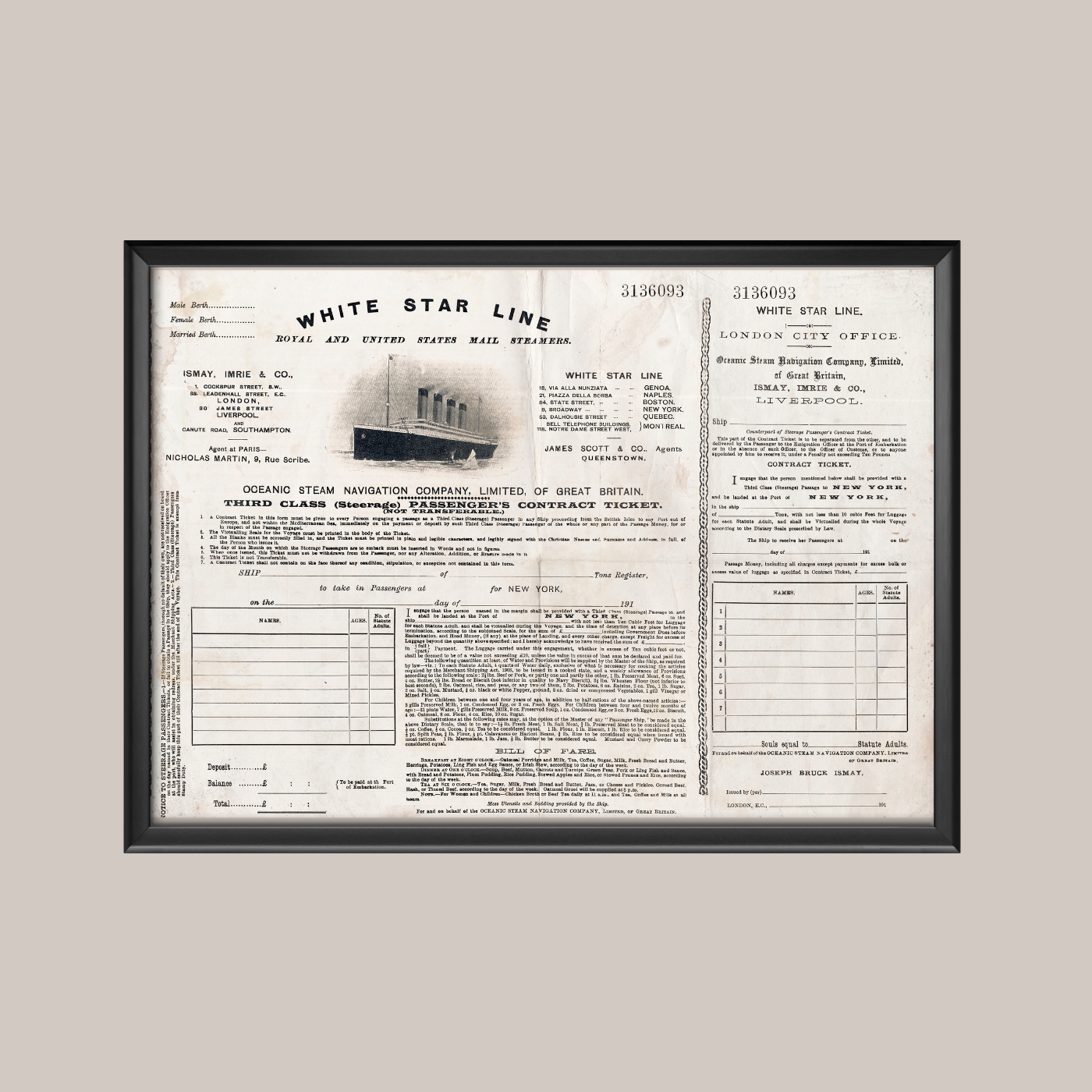 les souvenirs du titanic