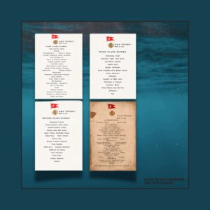 Pack x4 menus « Titanic »