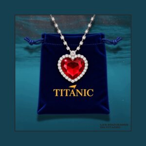Collier Titanic – Grand pendentif cœur rouge